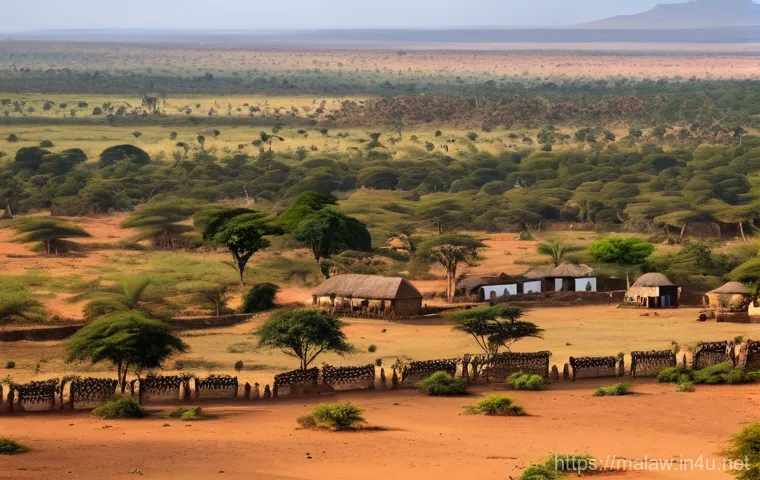 말라위의 국경 분쟁 - Image Prompt 1: Colonial Borders and African Landscape**