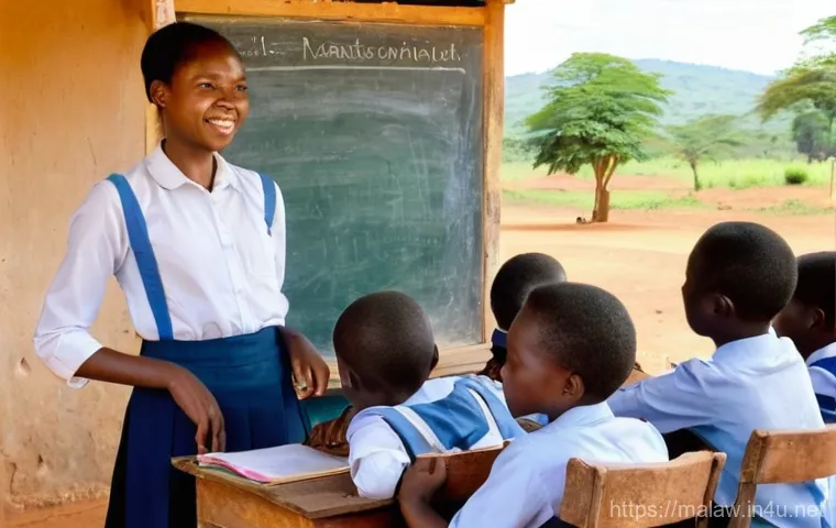 말라위에서 기독교와 이슬람교 비교 - **A Vibrant Malawian Village Scene: Peaceful Coexistence**
    A bustling and sun-drenched Malawian ...