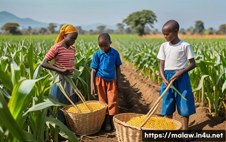 말라위 경제 구조 - **Prompt 1: Malawian Farmers - Resilience and Harvest**
"A wide shot of a Malawian family, inclu...